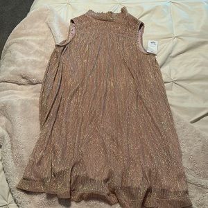 Nine West Metallic Rose Gold Swing dress